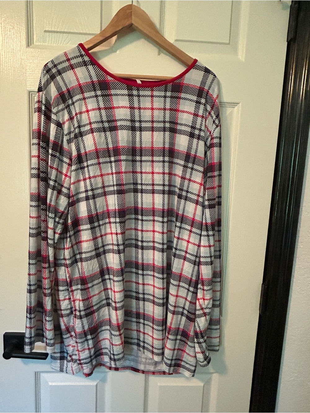 Bellabu Bear Plaid Long Sleeve night shirt